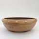 Ceramic bonsai bowl 19 x 19 x 7 cm, color beige - 1/3