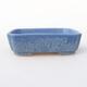 Ceramic bonsai bowl 15 x 11.5 x 4 cm, color blue - 1/3