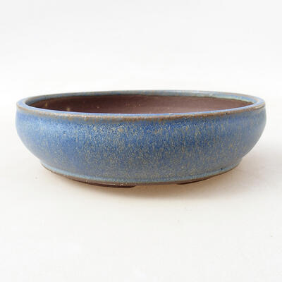 Ceramic bonsai bowl 15.5 x 15.5 x 4 cm, color blue - 1