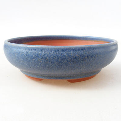 Ceramic bonsai bowl 14 x 14 x 4 cm, color blue - 1