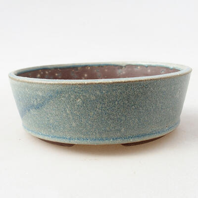 Ceramic bonsai bowl 14 x 14 x 4.5 cm, color blue - 1