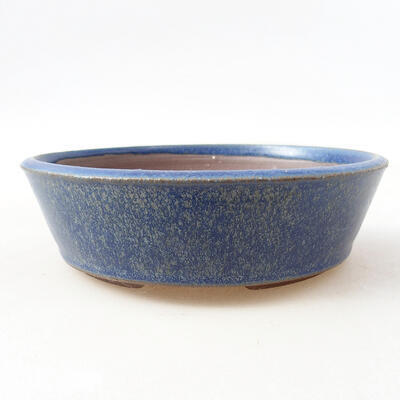 Ceramic bonsai bowl 14.5 x 14.5 x 4.5 cm, color blue - 1