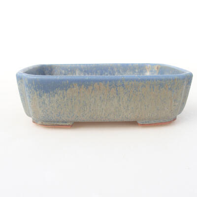 Ceramic bonsai bowl 15 x 11.5 x 4 cm, color blue - 1