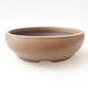 Ceramic bonsai bowl 17 x 17 x 5 cm, beige color - 1/3
