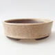 Ceramic bonsai bowl 15 x 15 x 4 cm, beige color - 1/3