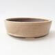 Ceramic bonsai bowl 14.5 x 14.5 x 4 cm, beige color - 1/3