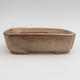 Ceramic bonsai bowl 15 x 12 x 4 cm, brown color - 1/4