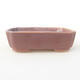 Ceramic bonsai bowl 15 x 11.5 x 4 cm, brown color - 1/3