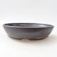 Ceramic bonsai bowl 19 x 19 x 4 cm, metal color - 1/3