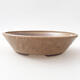 Ceramic bonsai bowl 22.5 x 22.5 x 5.5 cm, brown color - 1/3
