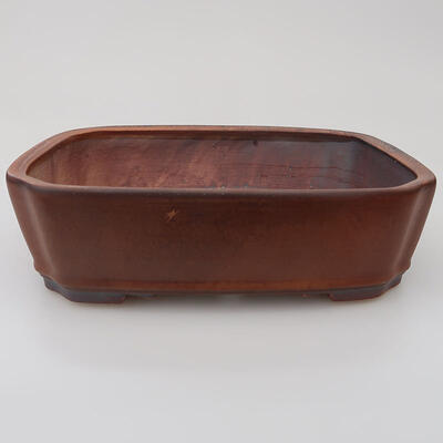 Ceramic bonsai bowl 21 x 17.5 x 5.5 cm, color brown - 1