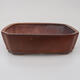 Ceramic bonsai bowl 21 x 17.5 x 5.5 cm, color brown - 1/3