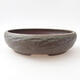 Ceramic bonsai bowl 22 x 22 x 6 cm, color brown - 1/3