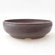 Ceramic bonsai bowl 21.5 x 21.5 x 6.5 cm, brown color - 1/3