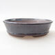 Ceramic bonsai bowl 14 x 14 x 3.5 cm, metal color - 1/3