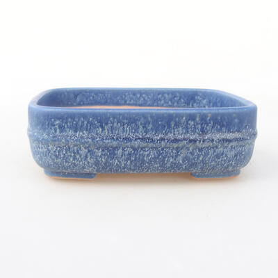 Ceramic bonsai bowl 14 x 12 x 4 cm, color blue - 1