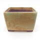 Ceramic bonsai bowl 10 x 10 x 7 cm, color green - 1/3