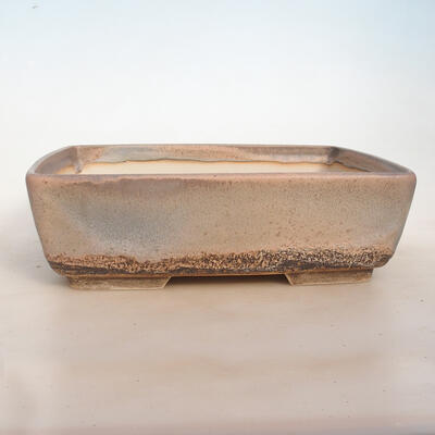 Bonsai bowl 30 x 23.5 x 9 cm, color beige-gray - 1