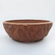 Ceramic bonsai bowl 19.5 x 19.5 x 7 cm, color brown - 1/3