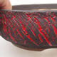 Ceramic bonsai bowl 18 x 18 x 6 cm, color cracked - 1/3