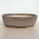 Bonsai bowl 24 x 19.5 x 7.5 cm, gray-beige color - 1/5