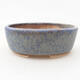 Ceramic bonsai bowl 9 x 7.5 x 3 cm, color blue - 1/3