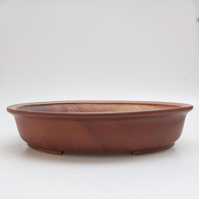 Ceramic bonsai bowl 29 x 25.5 x 6 cm, color brown - 1
