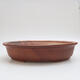Ceramic bonsai bowl 29 x 25.5 x 6 cm, color brown - 1/3