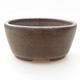 Ceramic bonsai bowl 7.5 x 6.5 x 3.5 cm, brown color - 1/3