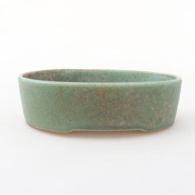 Ceramic bonsai bowl 12.5 x 10 x 3.5 cm, color green - 1