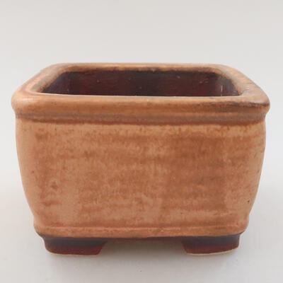 Ceramic bonsai bowl 6 x 6 x 4 cm, color pink - 1