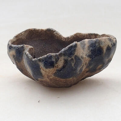 Ceramic shell 5.5 x 5 x 4 cm, brown-blue color - 1