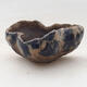 Ceramic shell 5.5 x 5 x 4 cm, brown-blue color - 1/3