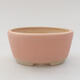 Ceramic bonsai bowl 8 x 7 x 4 cm, color pink - 1/3