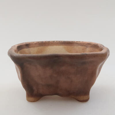 Ceramic bonsai bowl 7 x 6.5 x 3.5 cm, color pink - 1