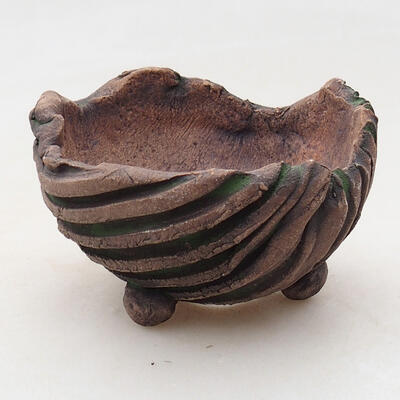 Ceramic shell 7 x 7.5 x 5 cm, color gray green - 1