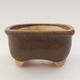 Ceramic bonsai bowl 8 x 7 x 4.5 cm, color brown - 1/3