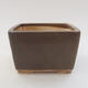 Ceramic bonsai bowl 9 x 9 x 5.5 cm, color brown - 1/3