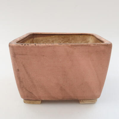 Ceramic bonsai bowl 13 x 13 x 8.5 cm, color pink - 1