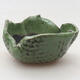 Ceramic shell 7.5 x 7 x 4.5 cm, color green - 1/3