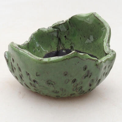 Ceramic shell 7.5 x 7 x 6 cm, color green - 1