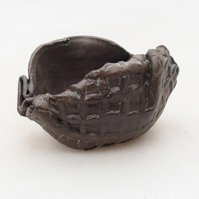 Ceramic shell 8 x 5 x 5.5 cm, brown color - 1