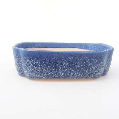 Ceramic bonsai bowl 18 x 13.5 x 5 cm, color blue - 1