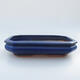 Ceramic bonsai bowl 18 x 13 x 4 cm, color blue - 1/3