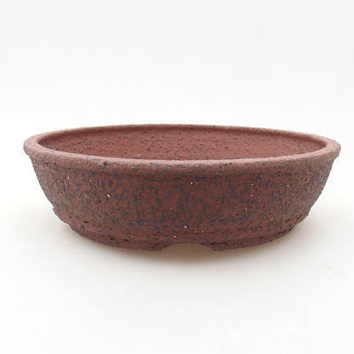 Ceramic bonsai bowl 18.5 x 18.5 x 5 cm, gray color - 1