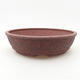 Ceramic bonsai bowl 18.5 x 18.5 x 5 cm, gray color - 1/3