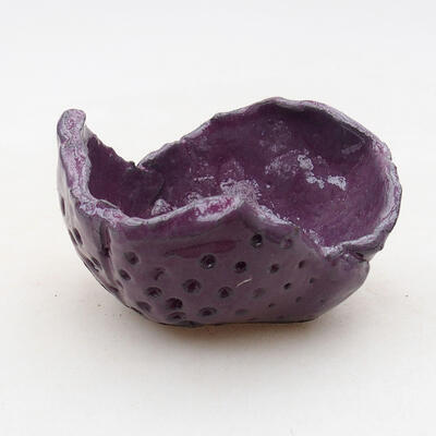 Ceramic shell 7 x 8 x 5 cm, color purple - 1