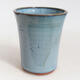 Ceramic bonsai bowl 10.5 x 10.5 x 13.5 cm, color blue - 1/3