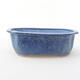 Ceramic bonsai bowl 21 x 16.5 x 7 cm, color blue - 1/3