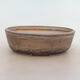 Bonsai bowl 22.5 x 17.5 x 7 cm, gray-beige color - 1/5